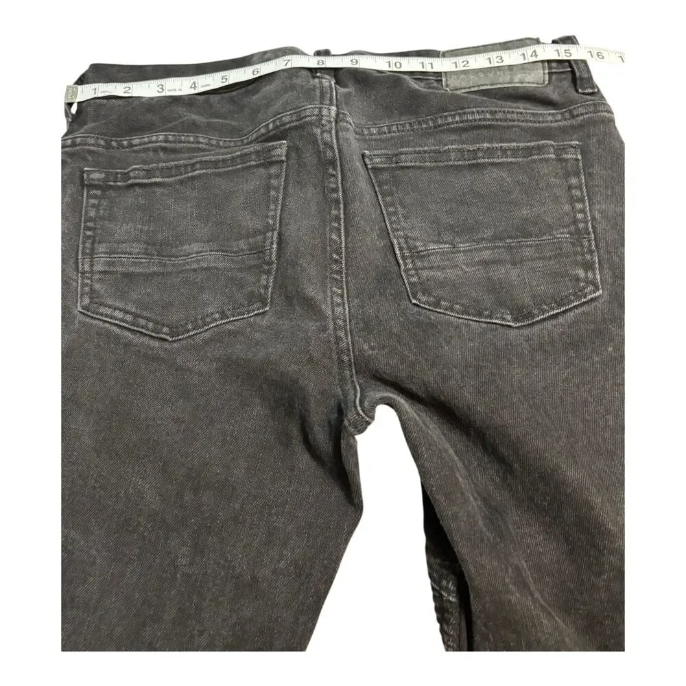 PacSun Stacked Skinny Black Moto Distressed Jeans Men's 30x30